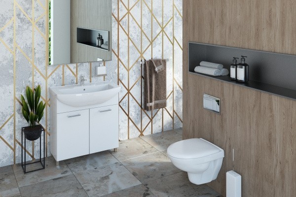 Унитаз подвесной Rosa Элеганс в комплекте с сиденьем микролифт PP