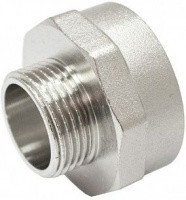 Переходник латунный 1 1/2" x 1 1/4" в-н никелированный