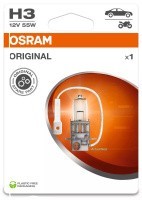 Лампа галогенная блистер 1шт H3 12V 55W PK22S OSRAM