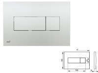 Кнопка управления для систем инсталляций (хром-глянцевая), Alcaplast