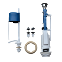 Арматура для бачка унитаза Уклад А105.57.14.3 нижнее подключение, кнопка хром