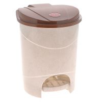 Контейнер для мусора с педалью 7л (бежевый мрамор), арт.М2890