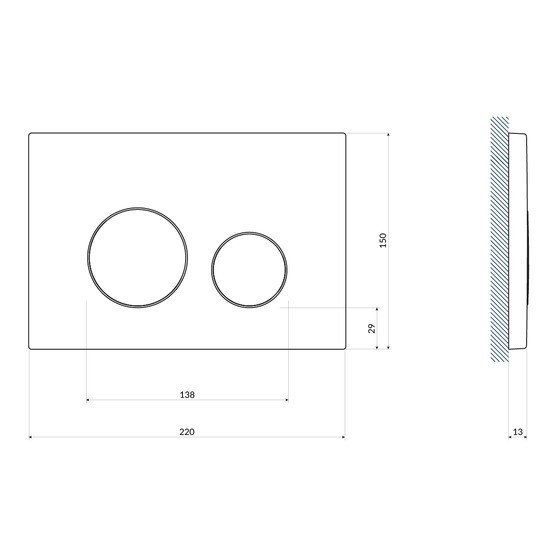 Кнопка TWINS для LINK PRO/VECTOR/LINK/HI-TEC пластик хром глянцевый
