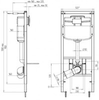 Инсталляция для унитаза WC1110 кнопка WP1310 хром глянец АНИ Пласт WCP1131 (023-4184)