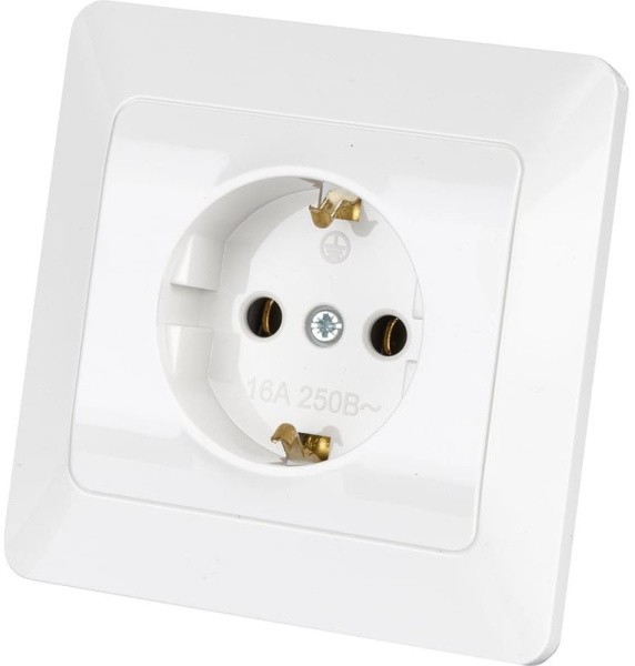 Розетка 2П+3 16А 250В белая Ильмень TDM (SQ1823-0010)