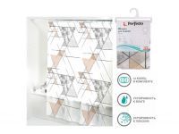 Шторка для ванной, 180x180 см, Secret, мраморный узор, PERFECTO LINEA Шторка для ванной, 180x180 см, Secret, мраморный узор, PERFECTO LINEA