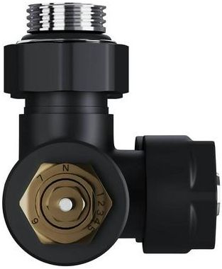 Узел нижнего подключения термостатический угловой 15мм М30х1,5 черный Royal Thermo Design RANPU11215BL