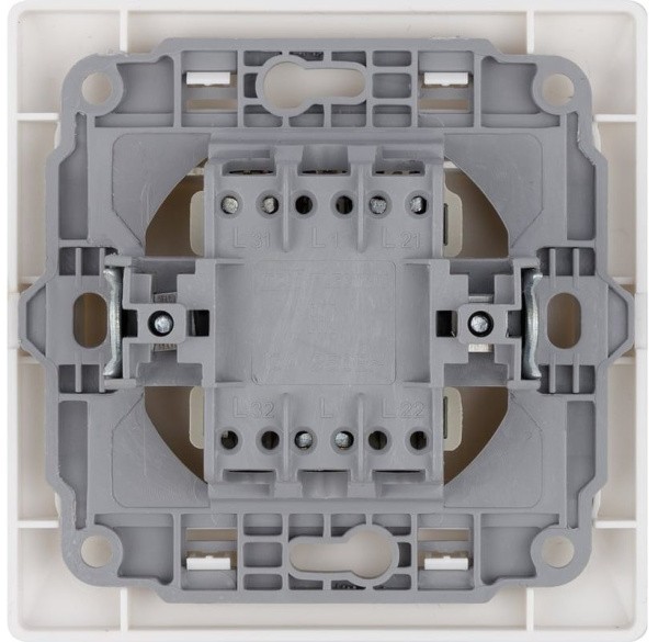 Выключатель 2 клавиши с подсветкой 10А белый Ильмень TDM (SQ1823-004)