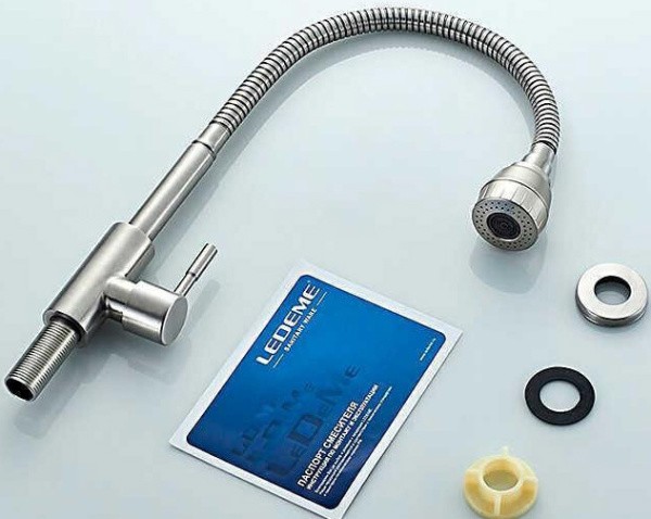 Смеситель для кухни Ledeme L74295 моно на одну воду