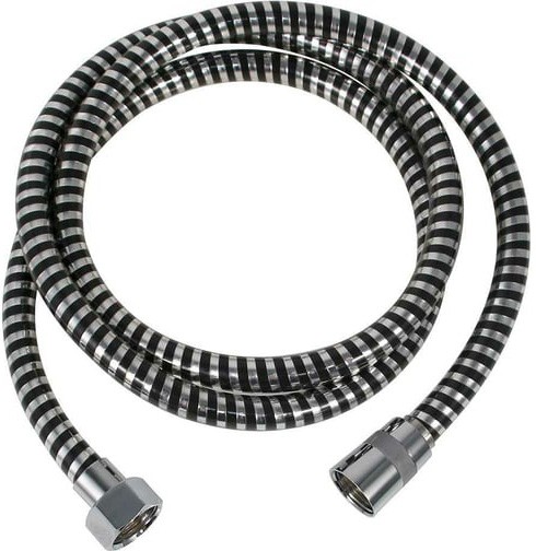 Шланг душевой PVC, 1/2 г-г 175 см хром-черный AV Engineering