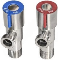 Комплект кранов бытовых угловых G1/2" Ру10 НР флажок керамическая кран-букса с отражателем RM-L ATS-1212-2