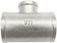 Тройник латунный никелированный 3/4" х 1/2" х 3/4"