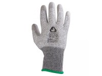 Перчатки с защитой от порезов 5 кл., р-р 9/L (полиэтилен, полиурет. покр.), серые (12пар) (перчатки  Перчатки с защитой от порезов 5 кл., р-р 9/L (полиэтилен, полиурет. покр.), серые (12пар) (перчатки