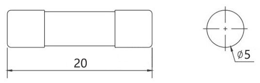 Плавкая вставка цилиндрическая ПВЦ (5х20) 1А КС